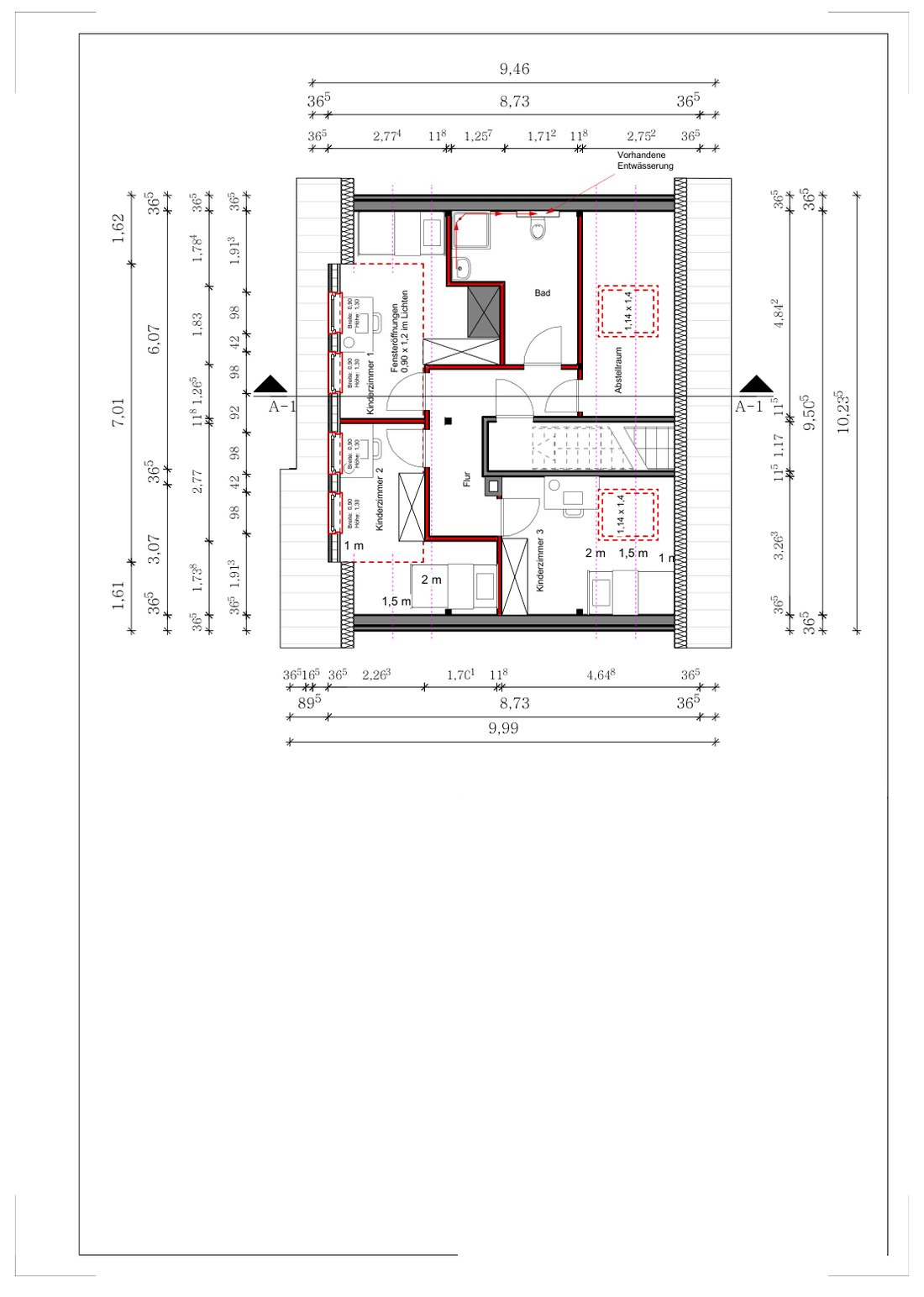 Grundriss des Bestands